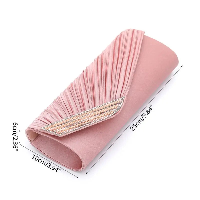 Stylish Women for Rhinestone Handbag Evening Party Clutch Bag Wedding Wallet Pur