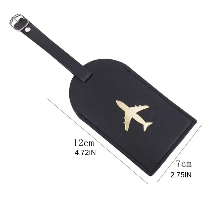 Suitcase Tag Travel Bag Labels Leather Instrument Baggage Luggage Bag Tags