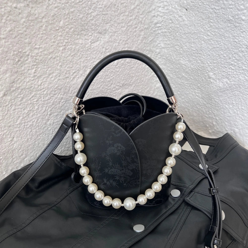Summer Bag for Women 2024 New Chain Bucket Bag for Women one Shoulder Crossbody Hand-held Bag Vegetable Basket