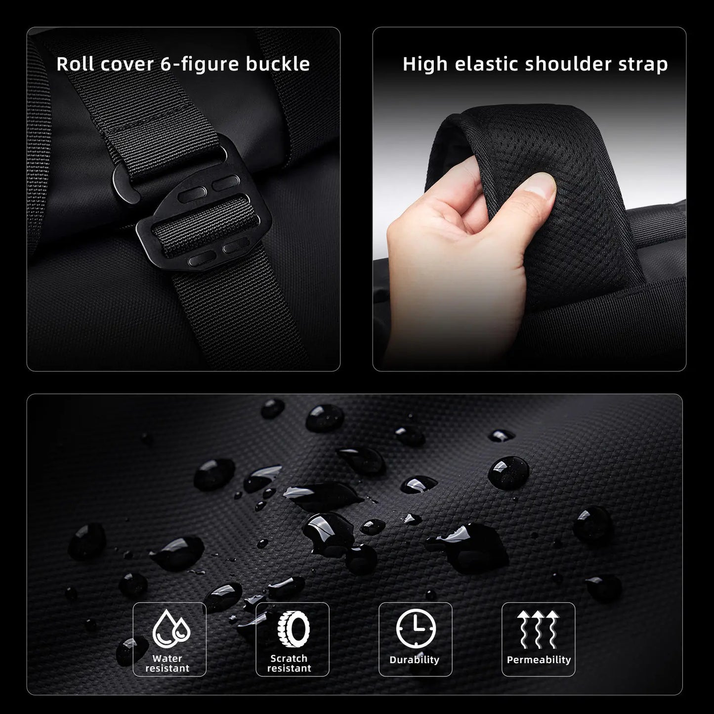 TANGCOOL Men's Backpack Multifunction Fashion Large Capacity Waterproof Travel Male School Bag