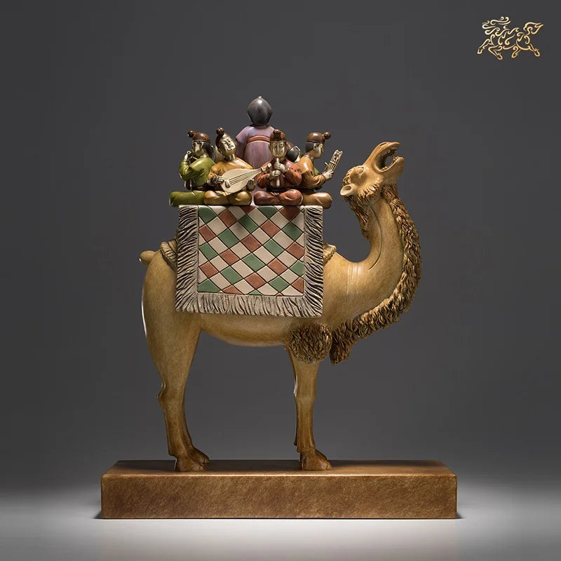 TOP CHINA national Spiritual ART GIFT the Silk Road camel Middle East Home Company bring wealth thriving business brass mascot