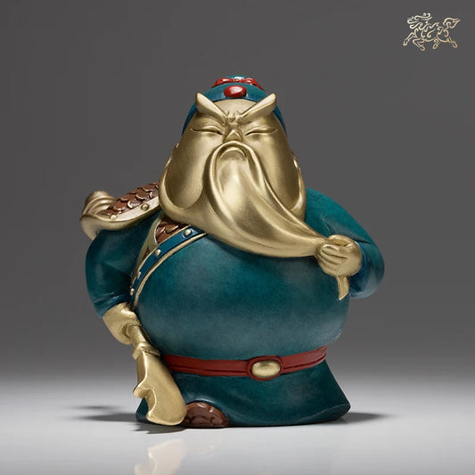 TOP COOL home OFFICE CAR 5A high grade God of wealth GUAN GONG Get rich Good luck Talisman Mascot bronze carving statue