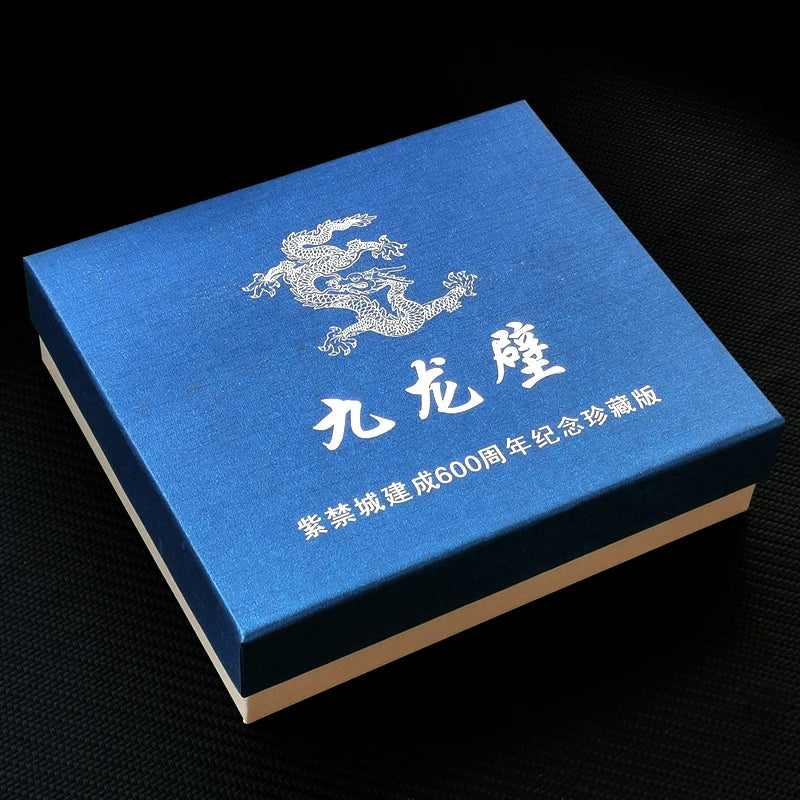 TOP Collection Business gift 1KG China Royal the Imperial Palace Auspicious Kowloon 9 dragons Good luck Commemorative Medal