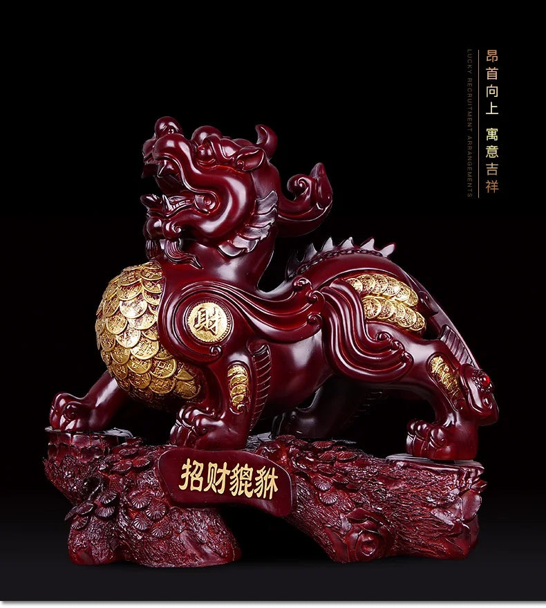 TOP Deco statue HOME Store company Recruit money ZHAO CAI GOOD luck Fortune PIXIU Dragon business Prosperity FENG SHUI talisman