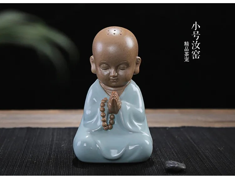TOP GOOD ART WORK # OFFICE home Zen Buddhism Little Monk CHINA ROYAL Ge Yao RU YAO ware porcelain pottery ART
