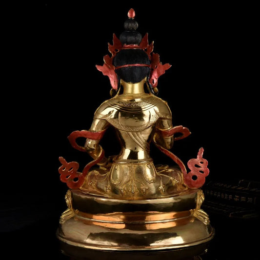 TOP GOOD Buddha # HOME Talisman efficacious Protection # Tibetan Buddhism the Buddha Vajrasattva Gilding brass statue 48 CM
