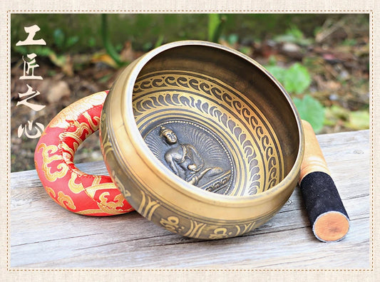 TOP GOOD Buddhist articles # Practice of Tantric ritual # Tibetan Nepal brass Buddha statue practice Buddhism sound bowl