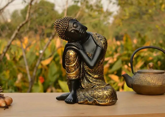 TOP GOOD Buddhist supplies #24cm Large -home family Room Bless Safe good luck Buddha -Southeast Asia Sleeping Buddha art statue