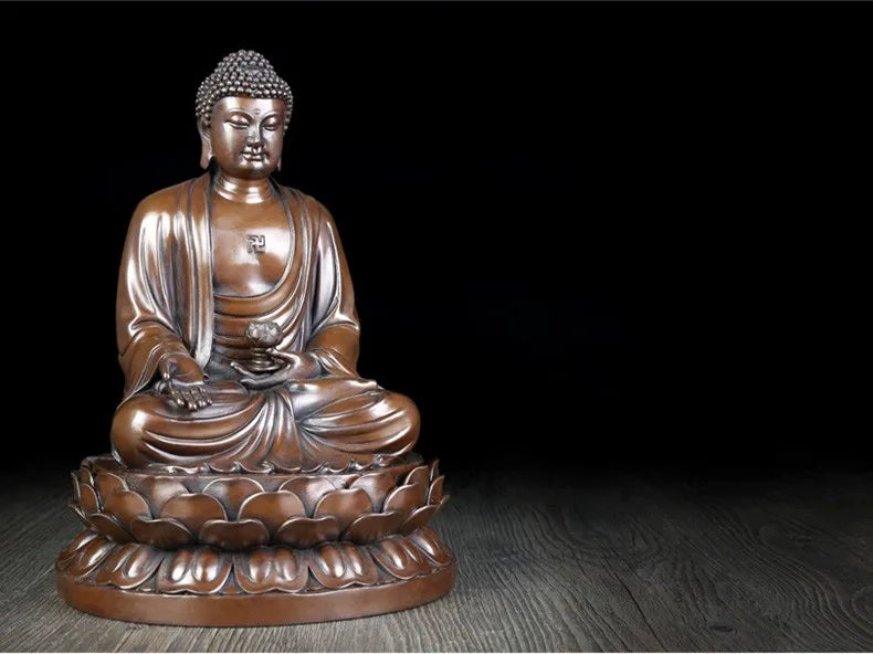TOP GOOD High-grade Buddha statue # office home house Protection # Buddhism the Buddha Bronze statue