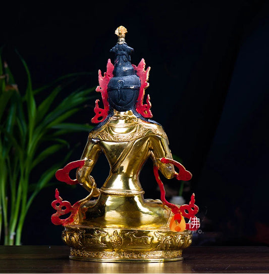 TOP GOOD NEW-HOME efficacious Talisman Buddhism India Nepal handmade Gilding Gold-plated Vajrasattva Buddha statue 30CM Large