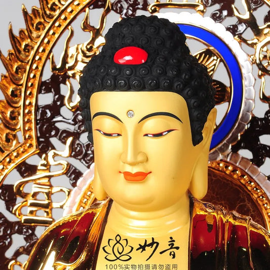 TOP GOOD OFFICE HOME Health Protection figure of Buddha# Buddhism Consecrate the Buddha 24K gilding brass statue 65 CM