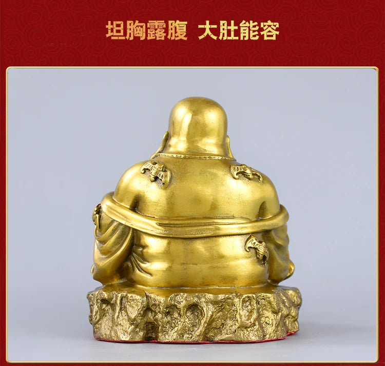 TOP GOOD family home Shop thriving business money GOOD LUCK Maitreya God of wealth Buddha FENG SHUI Copper statue