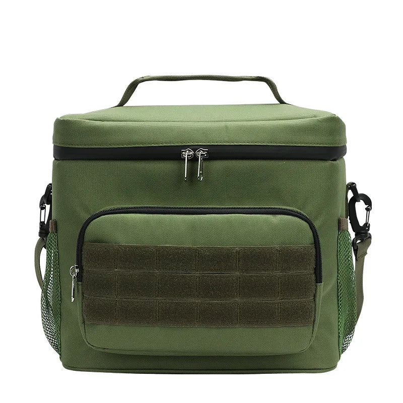 Tactical Lunch Box for Men Work Leak Proof Insulated Durable Beach Thermal Cooler Handbag Camping Picnic Square Bags Portable
