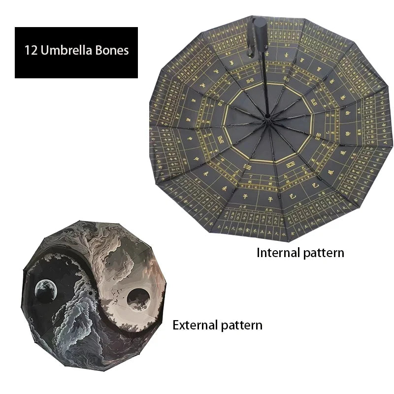 Tai Chi, Gossip Fully Automatic Sunshade Umbrella, Outdoor Anti-Ultraviolet Umbrella Suitable For Children, Adults