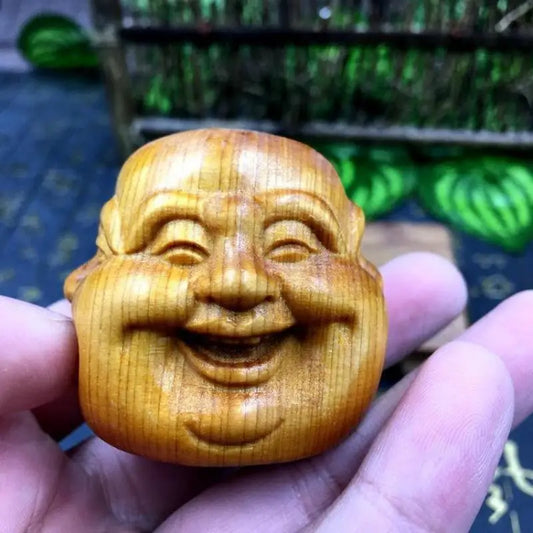 Taihang Mountains Thousand-Year Cliff Cypress Four-faced Buddha Feelings Sorrows Ornaments, Wooden Crafts Statues Sculptures