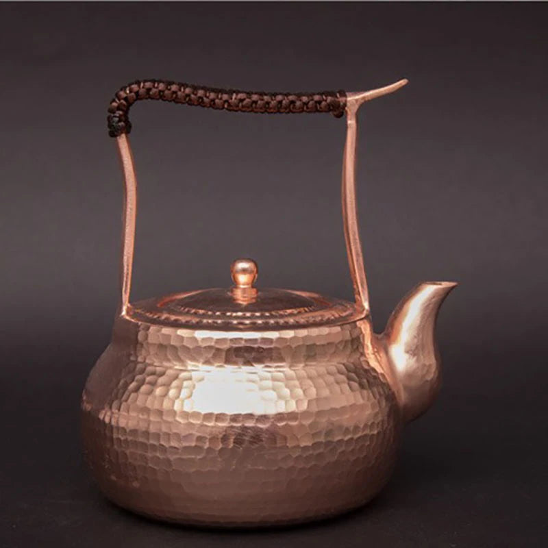 Teapot Large Copper Cookware Teapot Set Chinese Handmade Coffee Pot Metal Water Jug Tea Pot Vintage Kongfu Tea Set Gift 800ML