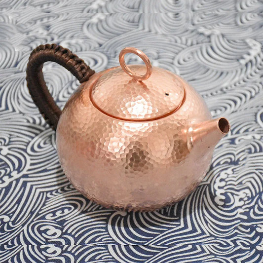 Teapot with Filter Chinese Tea Set Portable Handmade Hot Water Kettle Copper Coffee Pots Vintage Infuser Teapot Metal Teapots