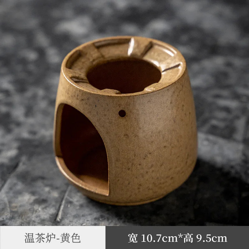 Three Times Japanese Style Coarse Pottery Tea Brewing Pot Creative Retro Rust Glaze Loop-Handled Teapot Ceramic Large Alcohol