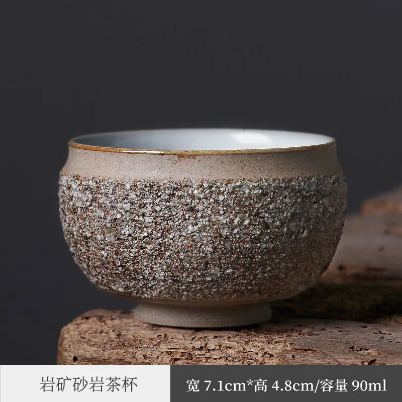 Three Times Rock Mine Stoneware Master Single Cup Tea Cup Taiwan Old Rock Clay Kung Fu Tea Set Personal Sand Cup Supportable