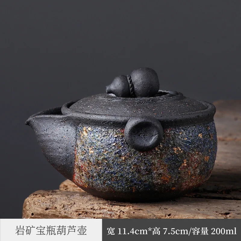 Three Times Taiwan Rock Mine Aquarius Pot Handmade Pine Cones Little Teapot Stoneware Tureen Japanese Pot Aquarius