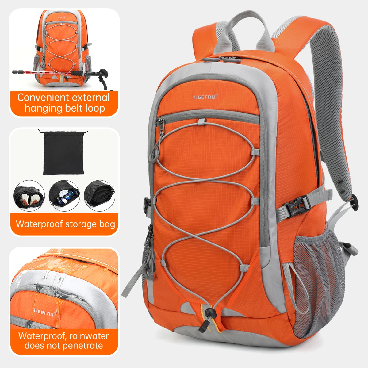 Tigernu Female Climbing Backpack Men Outdoor Bag Waterproof Travel Backpack Women Light Sport Backpack Bag For Men Hiking Bag