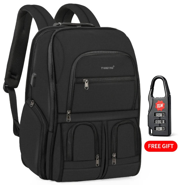 Tigernu New Women 15.6-17inch Laptop Backpack Female School Bag Backpack Upgraded Design Anti Theft Zippers Travel Bag With RFID