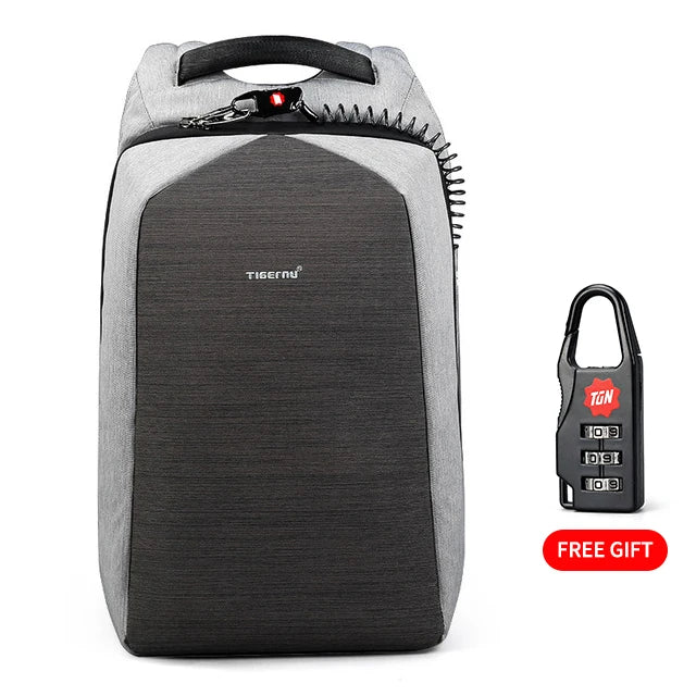 Tigernu Women Fashion Casual Business High Quality Carbon Steel Anti-theft Waterproof Female School Travel Laptop Backpack Girls