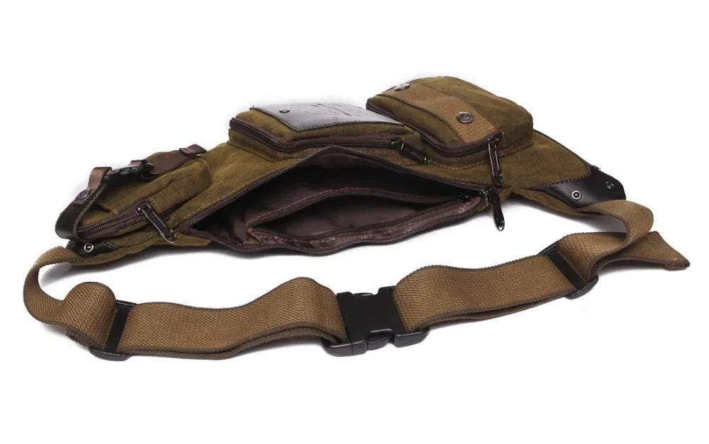 Top Quality Canvas Men Sling Chest Day Back Pack Riding Male Travel Famous Tactial Military Cross Body Shoulder Messenger Bag