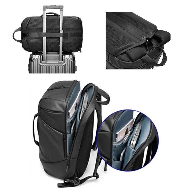 Travel Backpack Men Laptop 15.6 Inch Black Business Backpacks Multifunction Waterproof Sport Bag Fashion Pack for Male Outdoor