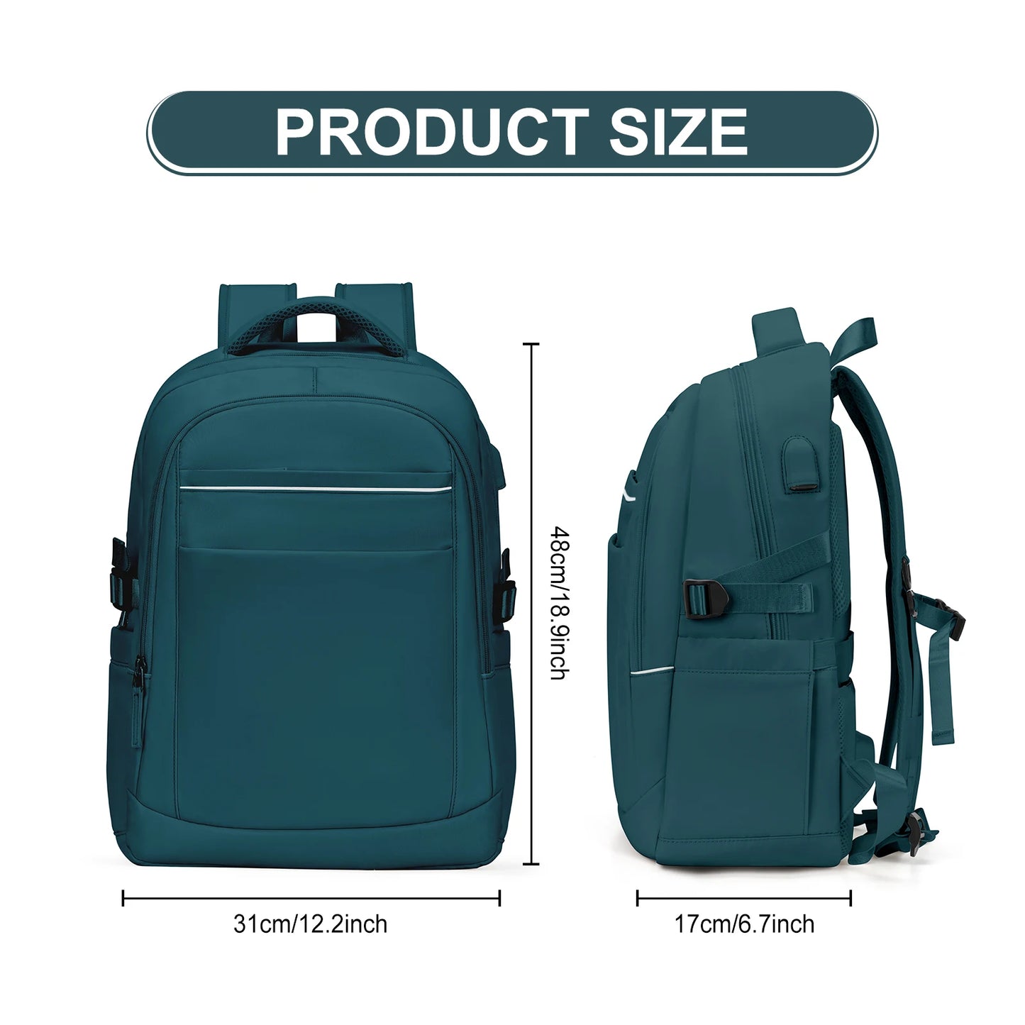 Travel Backpack for Women, 14 Inch Anti Theft Laptop Backpack for Work, Water Resistant College Bookbag with USB Charging Port