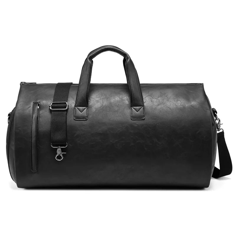 Travel Bag Men Women Business Travelling PU Leather Shoulder Bag Clothes Storage Handbag Waterproof Crossbody Bag Duffel Bag