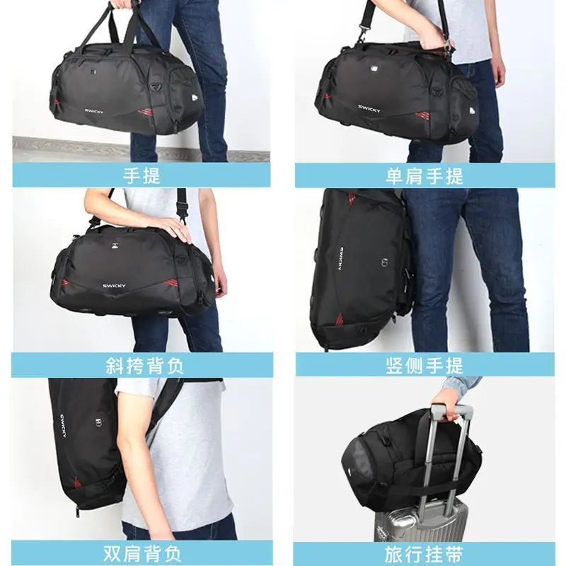 Travel bags Handbag duffel bag for men business trip travel short distance sports dry and wet separation fitness bag
