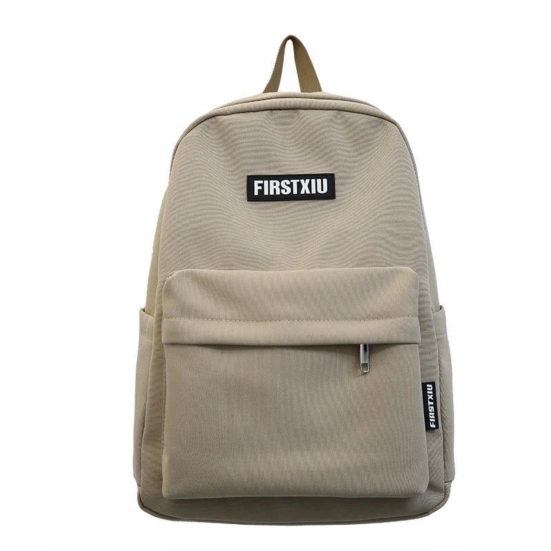 Trendy Cool Solid Color Travel Men Women Waterproof School Backpack Female Teen Student Bag Girl Boy Book Backpack Lady Bag Male