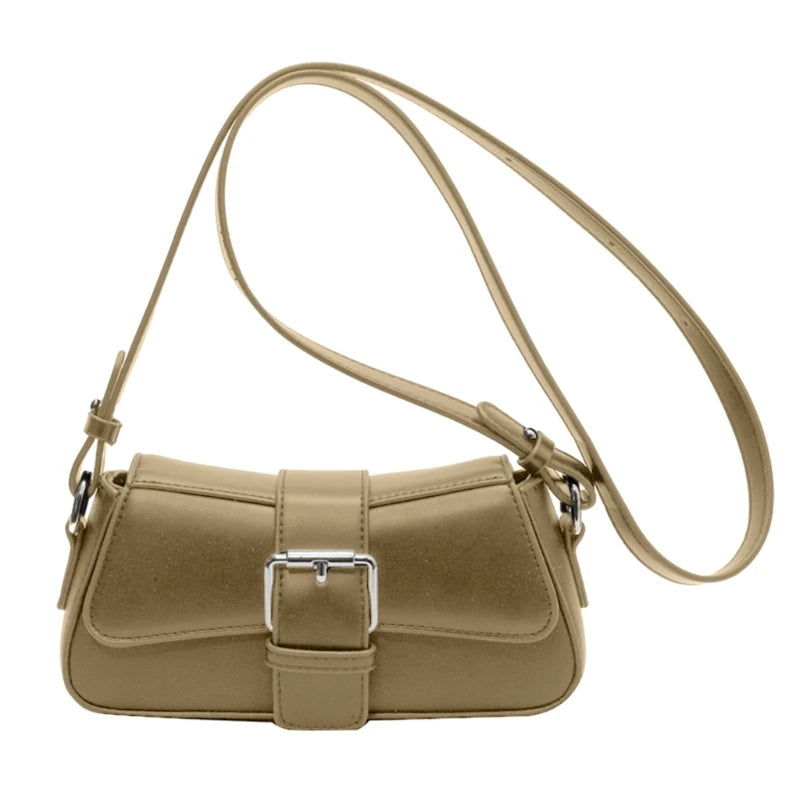 Trendy Underarm Shoulder Bag with Adjustable Strap Fashionable Solid Color Crossbody Bag for Women