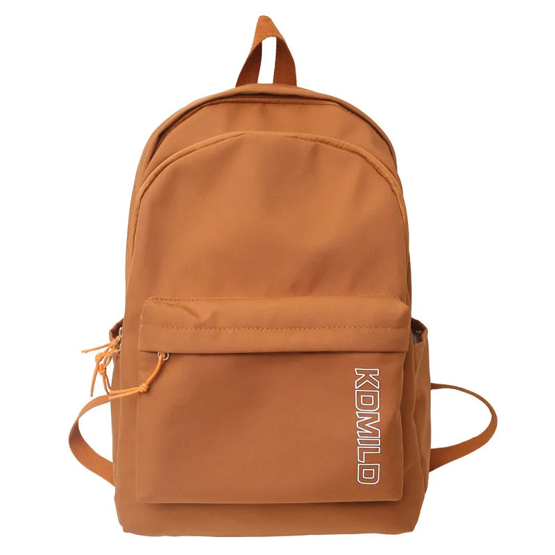 Trendy Women Cute Green Nylon School Bag Girl Travel Book Backpack Fashion Lady Leisure Bag Female Solid College Backpack Laptop