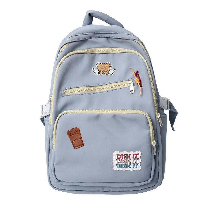 Trendy Women Nylon School Bag New Lady Leisure College Backpack Female Student Bag Fashion Girl Travel Book Laptop Backpack Cool