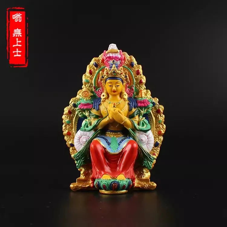 Vajrapani, King dense tracks wead the Bodhisattva, hand painted, small statues of Yamantaka , buddha figurine