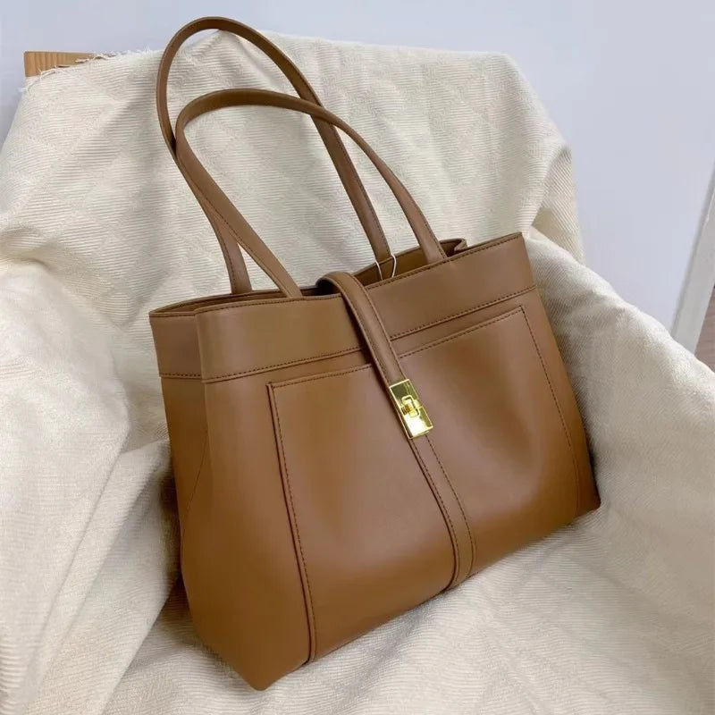 Vintage Nubuck Leather Suede Commuter Totes All-match Large Capacity Underarm Shoulder Bags Fashion Casual Luxury Bolsos Mujer