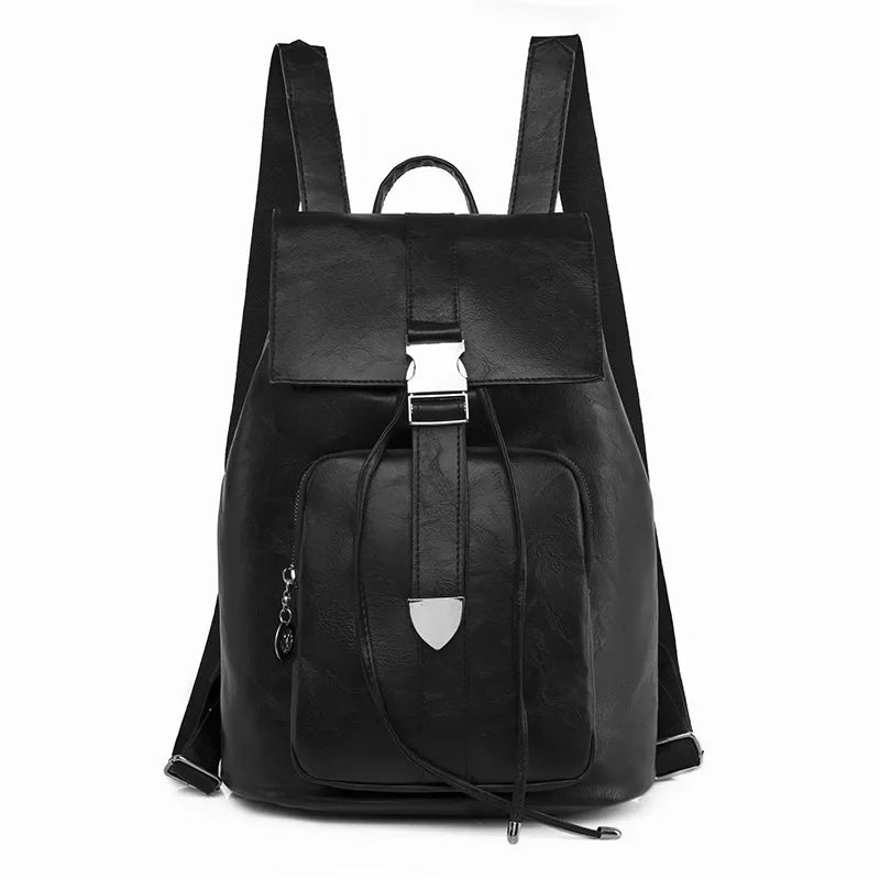Vintage anti-theft women's leather outdoor travel backpack fashion casual Feminina school bag