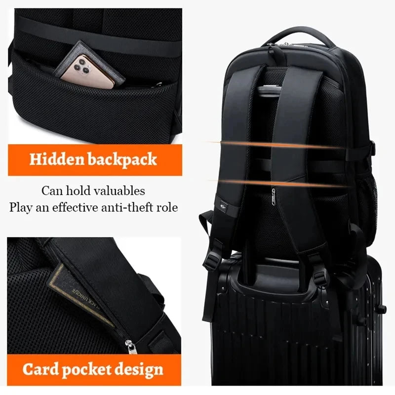 WIERSOON 17.3''Large Capacity Laptop Backpack For Men High-quality Backpack Multi-functional Business Bags Travel Backpack