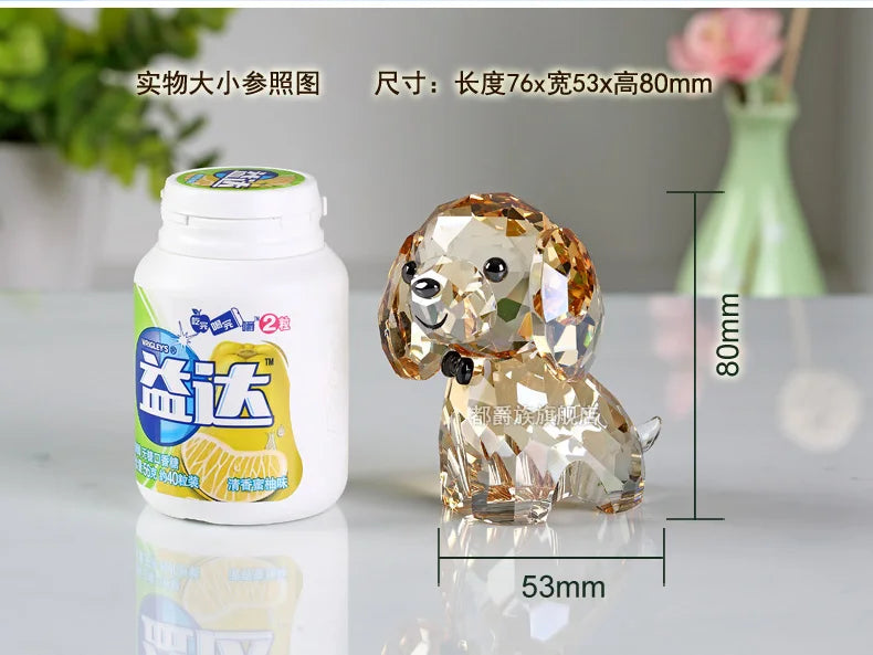 WOW # best gift # Wedding & Engagement Birthday Party Christmas Anniversary Handicraft 3D color crystal Dog art sculpture