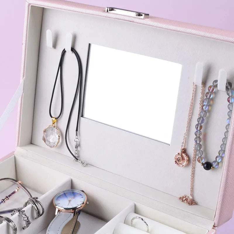 Watch Box Watch Case Jewelry Organizer Holder Jewelry DisplayMultilayer Lockable Jewelry Storage Box Ring Necklace Bracelet Box