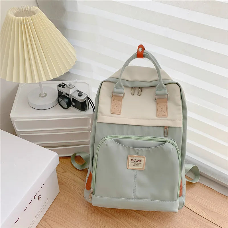 Waterproof Nylon Backpack for Women Multi Pocket Man Boys Travel Backpacks Female School Bag for Teenage Girls