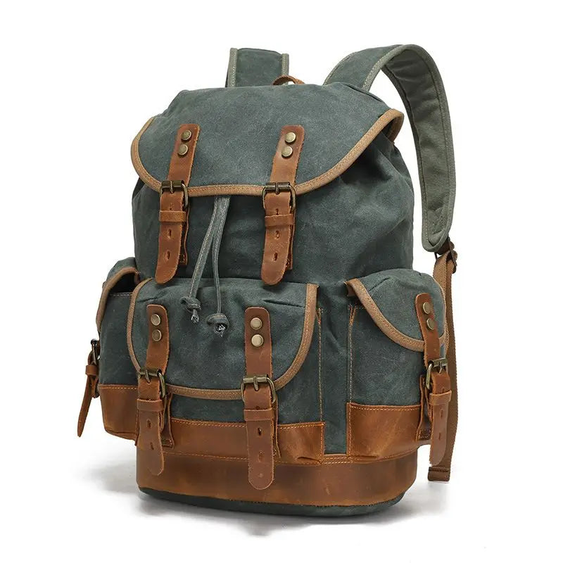 Waxed Canvas Waterproof Backpack Men Backpacks Leisure Rucksack Travel School Bag Laptop Bagpack men vintage shoulder bookbags
