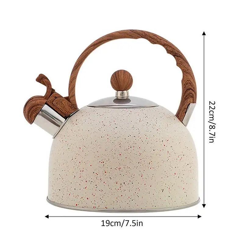 Whistling Tea Kettle Stainless Steel Tea Pot With Handle Stovetop Enamel Food Grade Teapot Potstove Boiling Coffee Gas Kettles