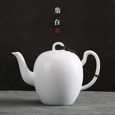 White Porcelain Teapot Jingdezhen Beauty shoulder pot Japanese Tea Ceremony Home Office Kungfu Pure Oolong Green Teaware