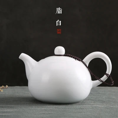 White Porcelain Teapot Jingdezhen Xi Shi pot Japanese Tea Ceremony Home Office Kungfu Pure Oolong Green Teaware Free Shipping
