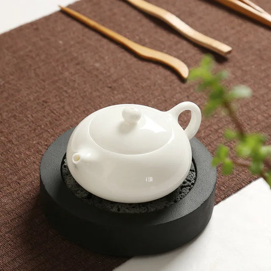 White porcelain teapot Dehua jade porcelain teapot pottery single pot Kung Fu teapot with filter porcelain pot Free Shipping