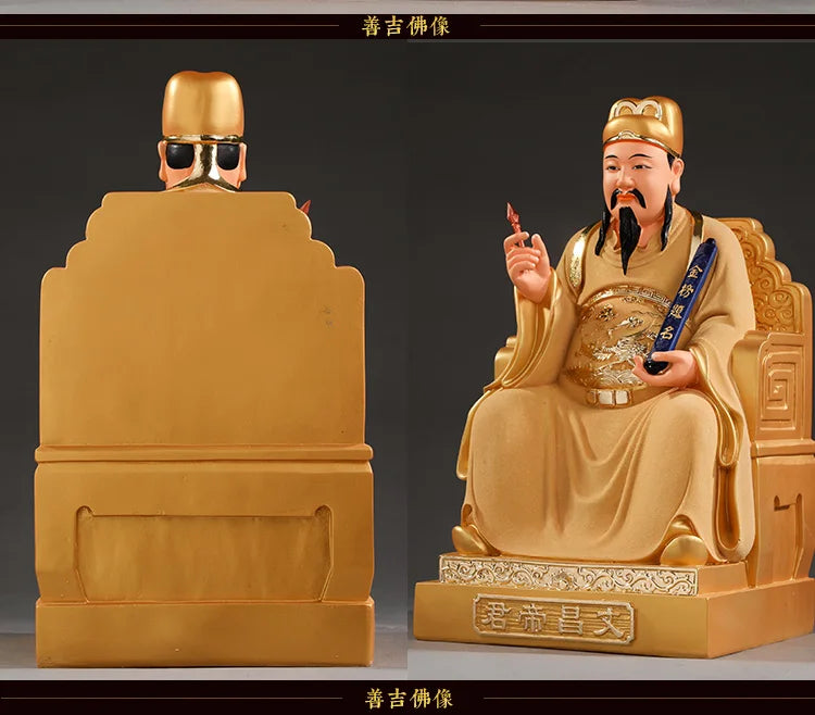 Wholesale Buddhism figure Southeast Asia Propitious Prosperity studies GOOD LUCK Wenchang DI JUN WEN QUXING God FENG SHUI statue