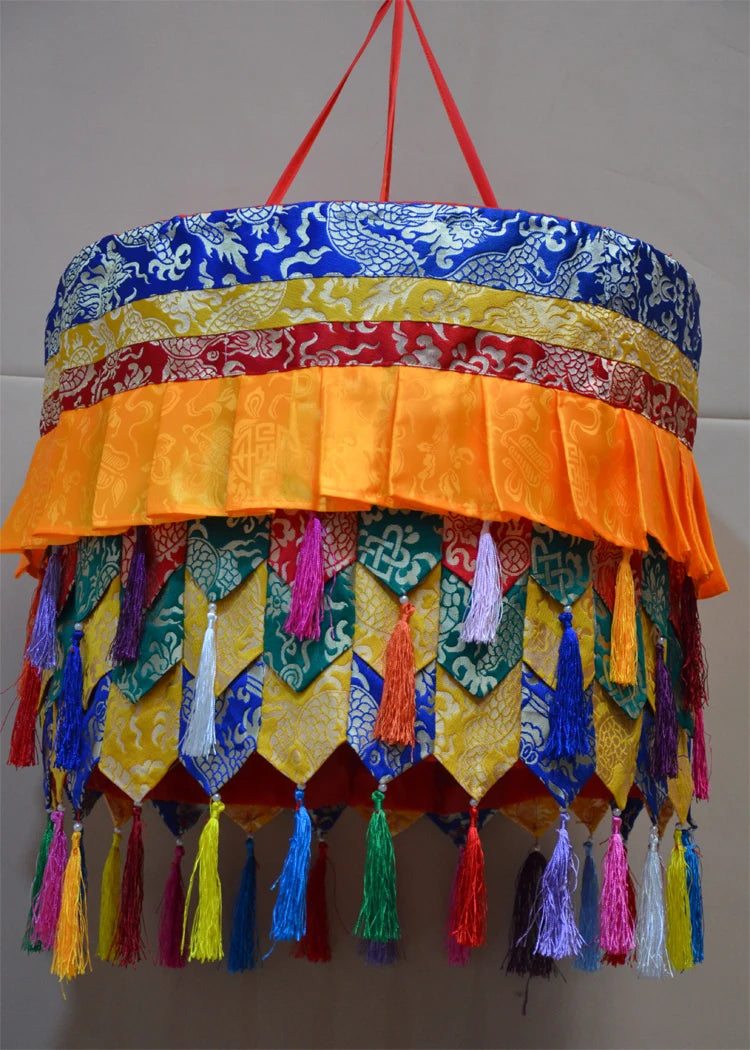 Wholesale Buddhist supply Buddhism HOME BUDDHA Hall Temple altar Royal Deco Auspicious Wall hang Baochuang Buddha TOP CAP BAOSAN